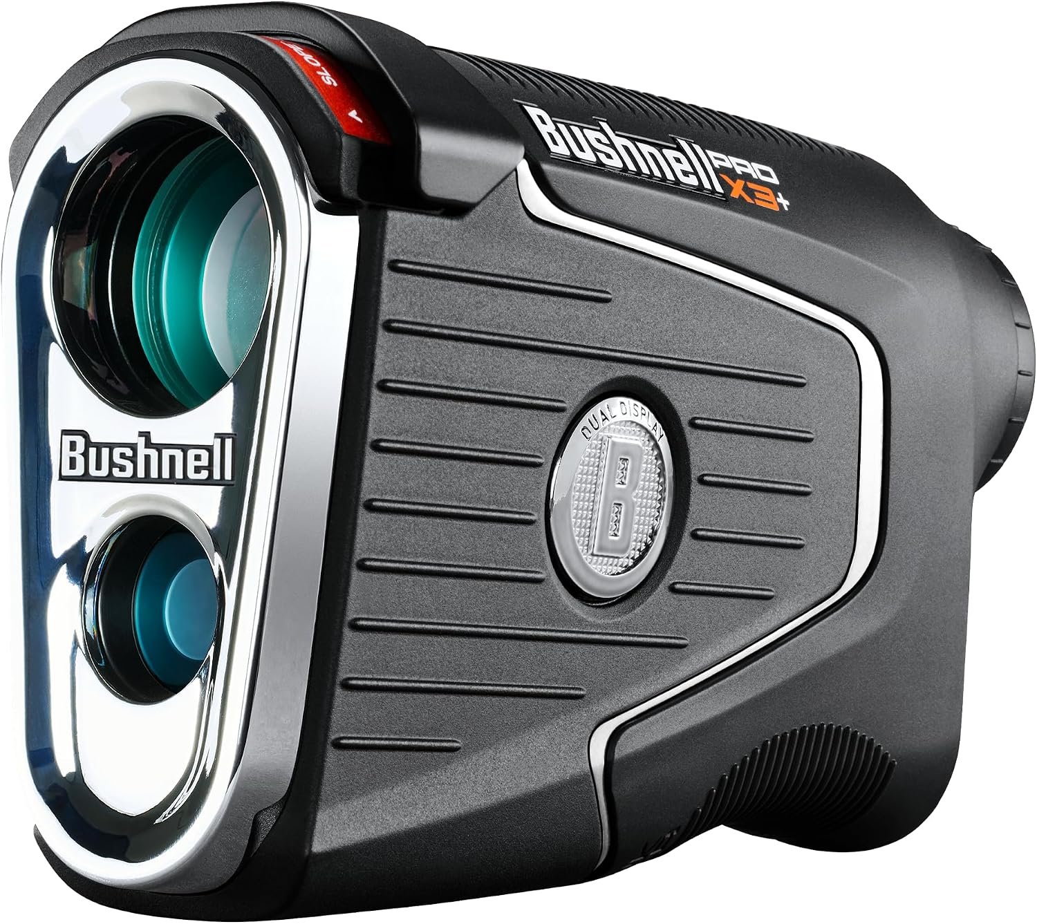 Bushnell Golf Pro X3+ Link Laser Rangefinder | Wind Speed, Slope & Elements Compensation,1300-Yard Range, 7X Magnification, Dual Display, Visual JOLT & Magnetic Cart Mount