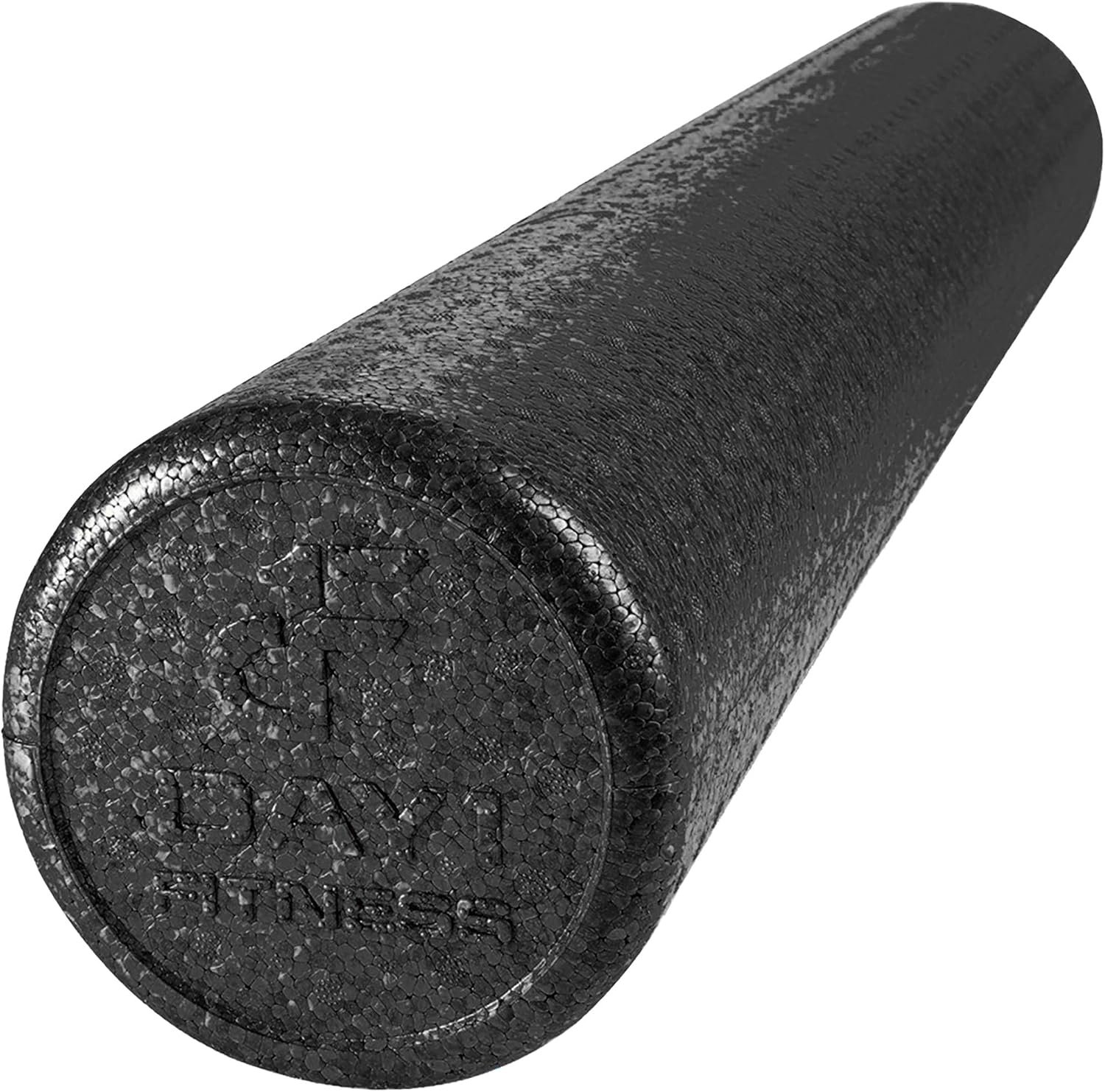 High Density Muscle Foam Rollers by Day 1 Fitness – Sports Massage Rollers for Stretching, Physical Therapy, Deep Tissue, Myofascial Release – Ideal for Exercise and Pain Relief – Solid Black, 36″