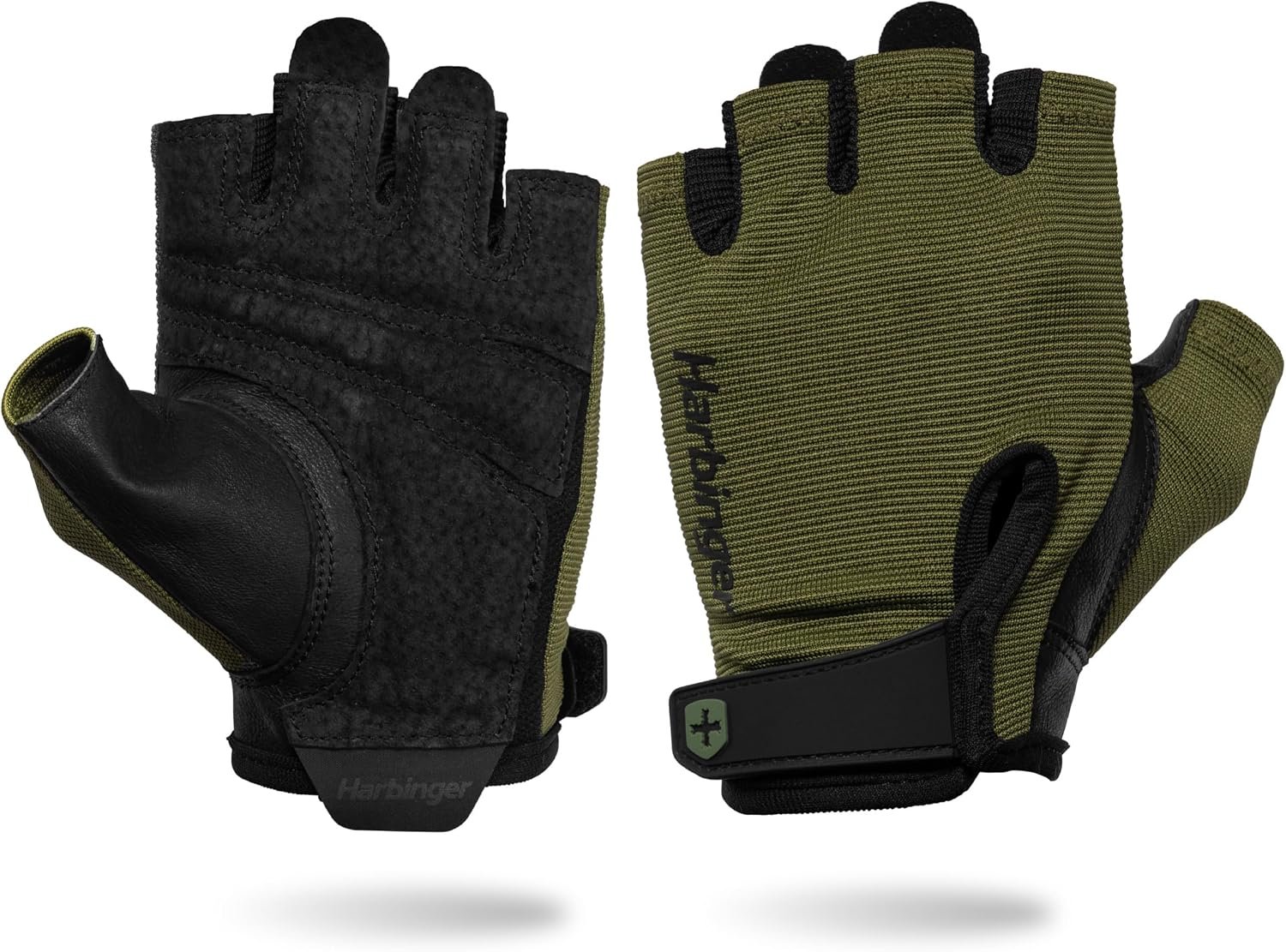 Power Gloves 3.0 – Durable Half Finger Weightlifting Gloves with Adjustable Wrist Closure, Breathable Leather Palm, Men’s