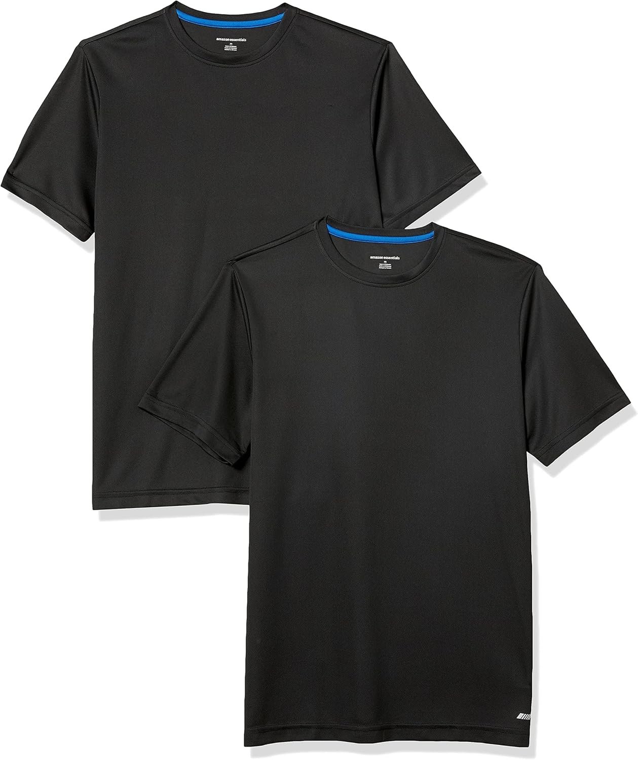 Amazon Essentials Men’s Moisture Wicking Breathable Active Performance Tech Gym T-Shirts, Pack of 2