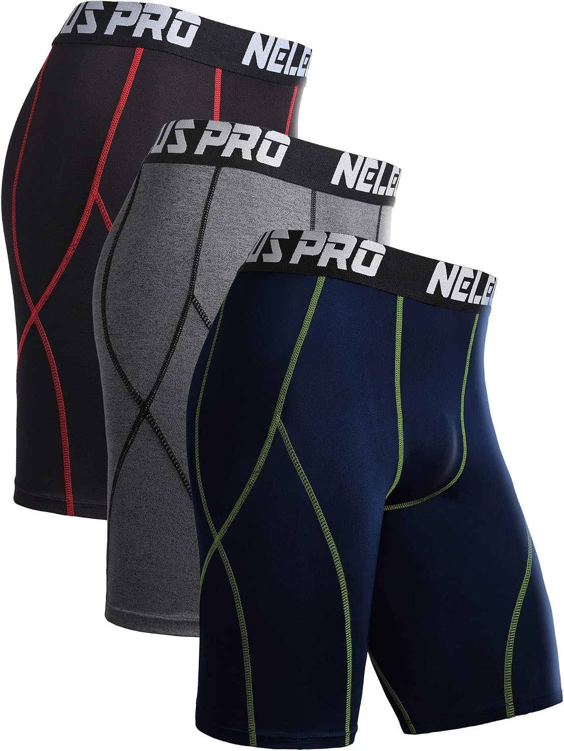 NELEUS Men’s Compression Shorts Pack of 3