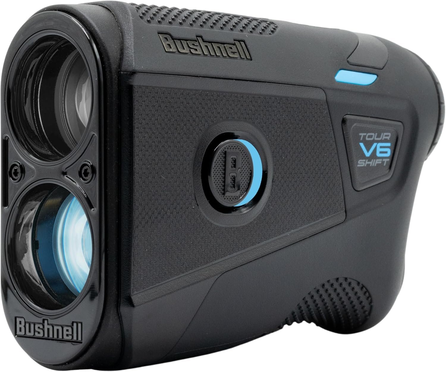 Bushnell Golf Tour V6 Shift Laser Rangefinder with Slope Compensation, 1300-Yard Range, Flag Lock Vibration, Magnetic Cart Mount, 6X Magnification, Waterproof – Tournament Legal