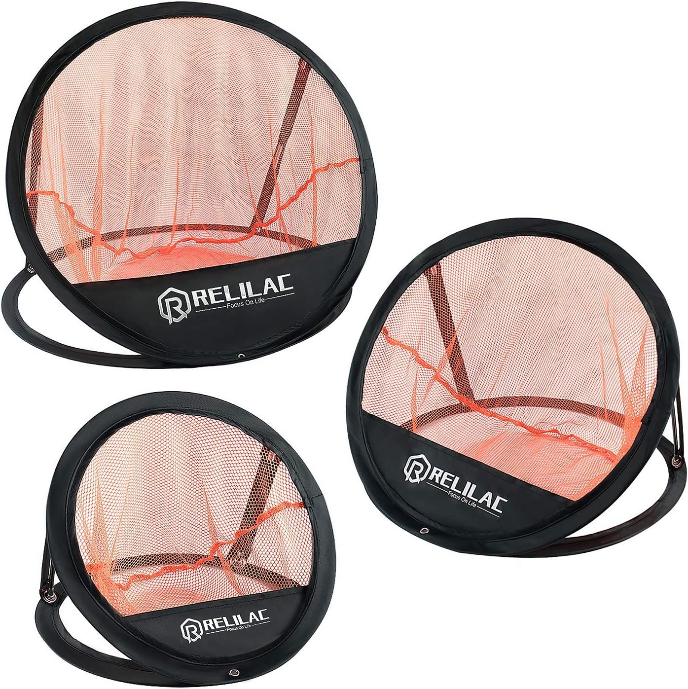 RELILAC Pop Up Golf Chipping Practice Net Set – Indoor/Outdoor Golfing Target Accessories for Golf Practice – Improve Your Short Game – Gifts for Men, Dad, Mom, Husband, Women, Kid, Golfers