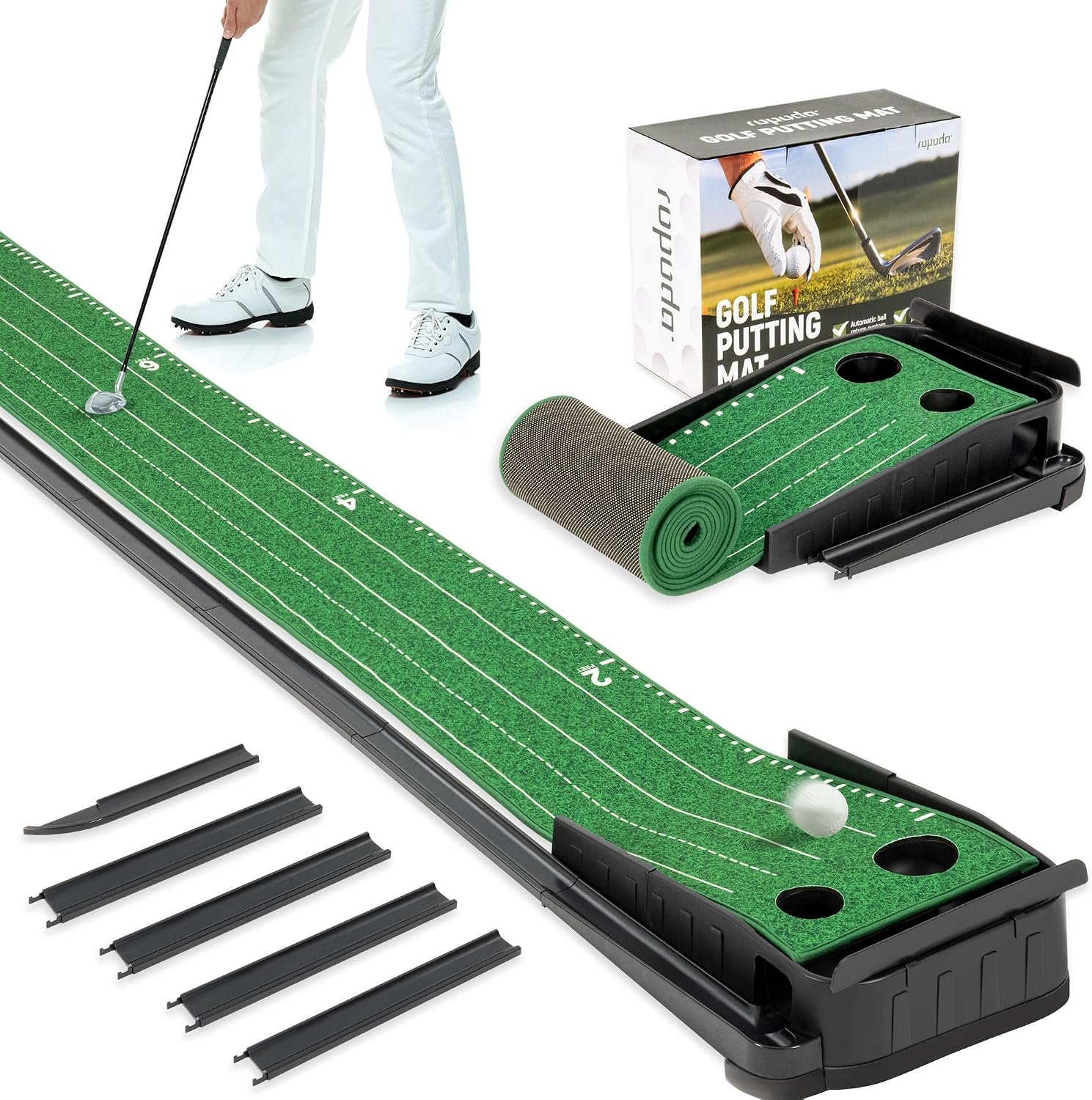 ropoda 9ft Golf Putting Green, Classic or with a Putting Mirror