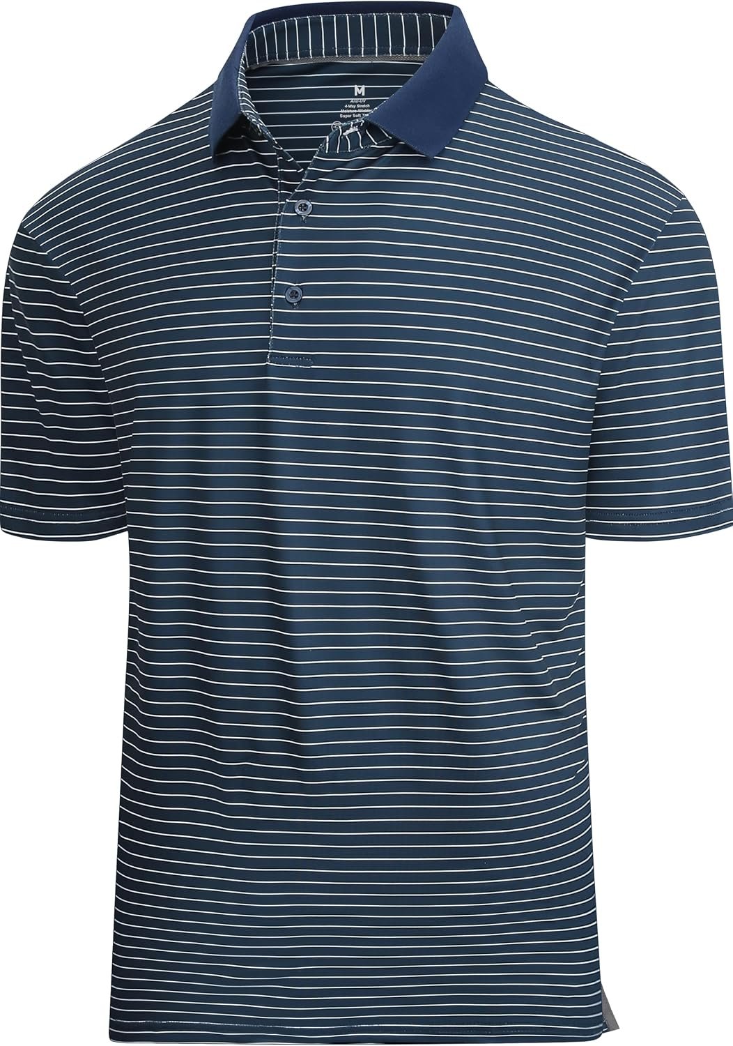 Esabel.C Jacquard Golf Shirts for Men Dry Fit Short Sleeve Collared Polo | Moisture Wicking, Athletic Fit, 4-Way Stretch for Comfort, Wrinkle Free, Lightweight, Ideal for Golf, Casual & Work Wear