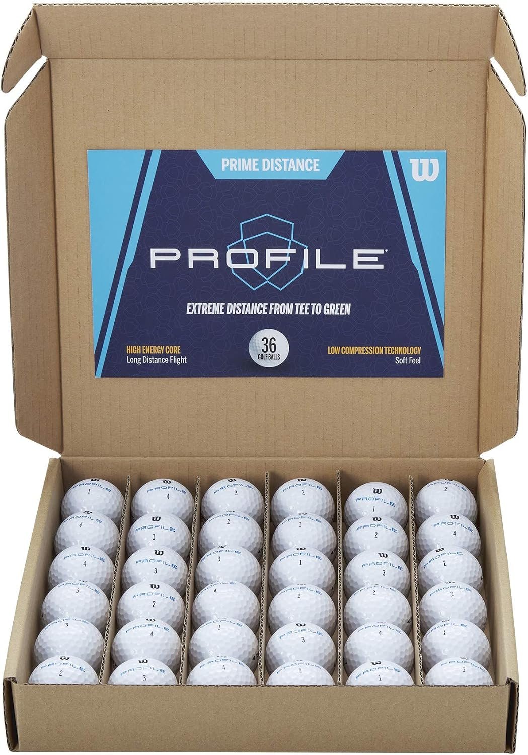 WILSON Profile Distance Golf Balls 36 Pack