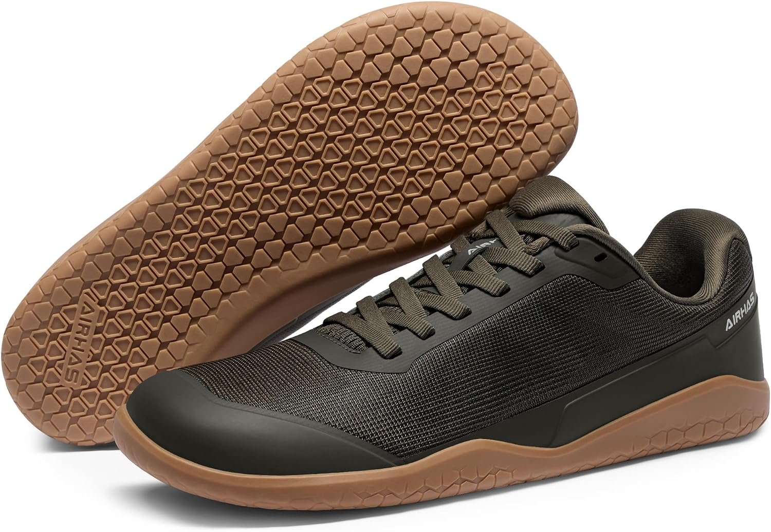 AIRHAS Men’s Barefoot Training Shoes Zero Drop Minimalist Sneakers Anatomical Toe Design for Weightlifting and Fitness