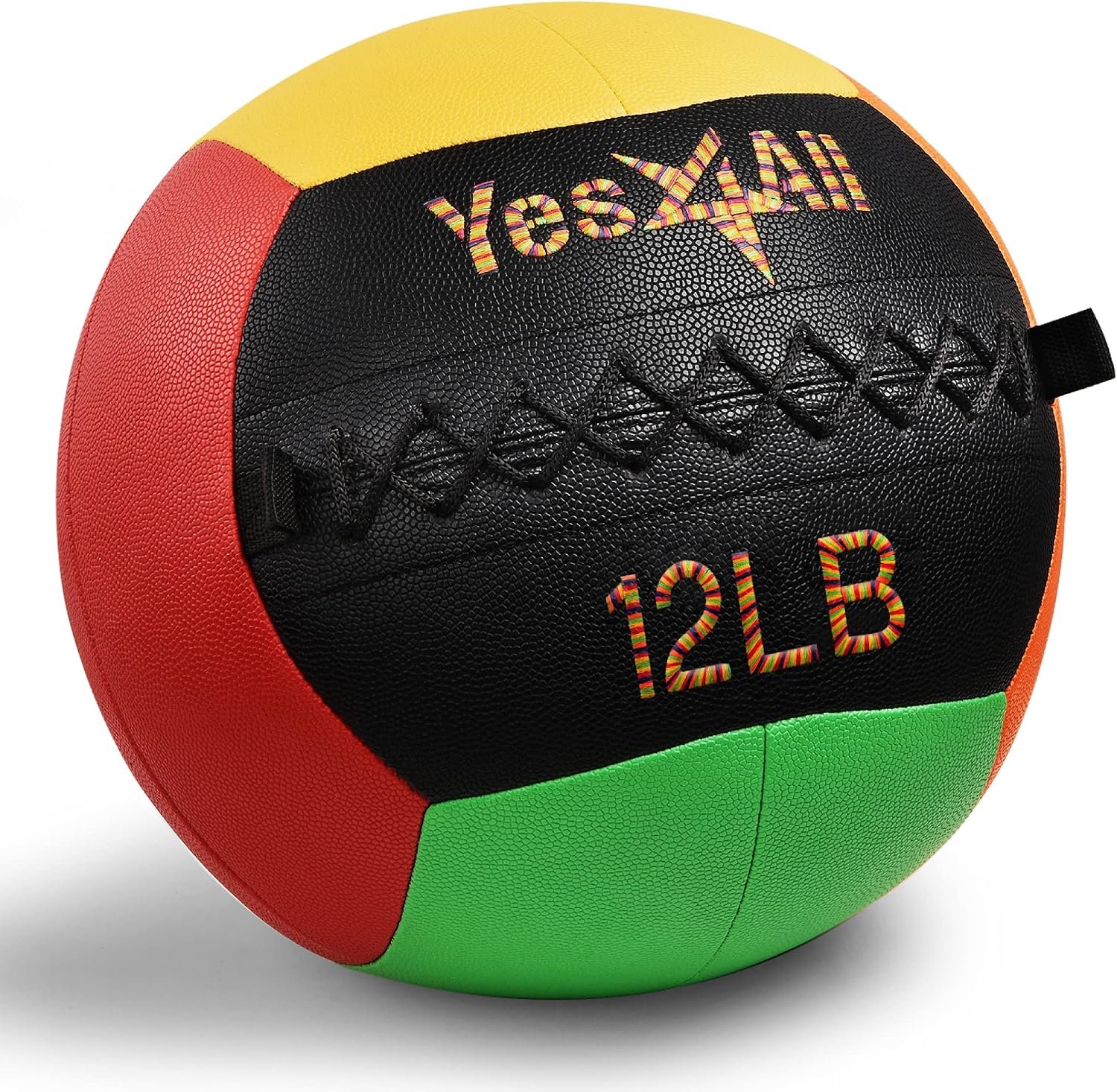 Yes4All Wall Ball, Soft Leather Weighted Iron Sand Ball for Dynamic Multifunctional Exercise, 6 LB – 30 LB
