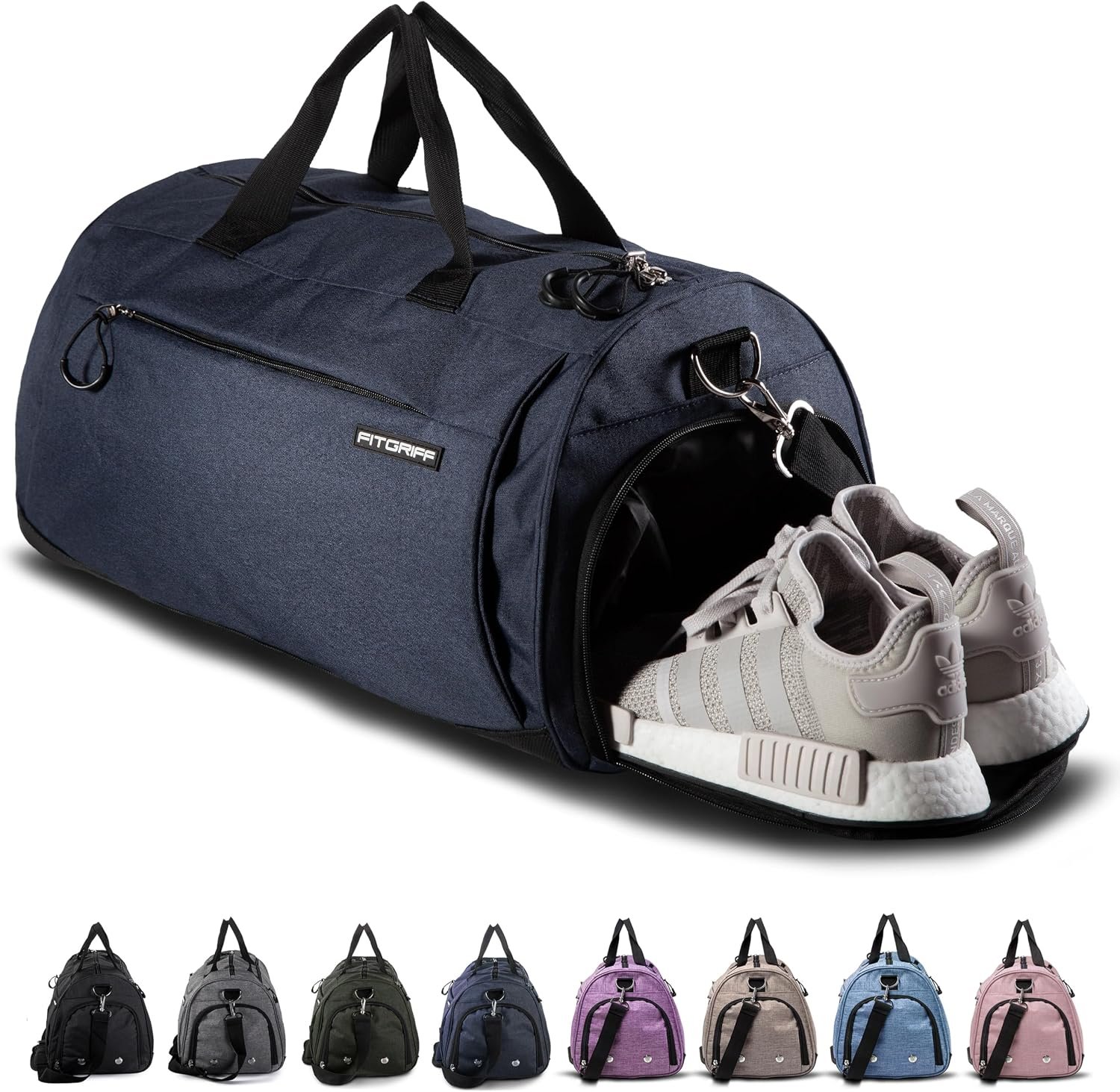 Fitgriff® Gym Bag for Men & Women with Shoe & Wet Compartment – Duffle Bag for Travel, Sports, Fitness & Workout