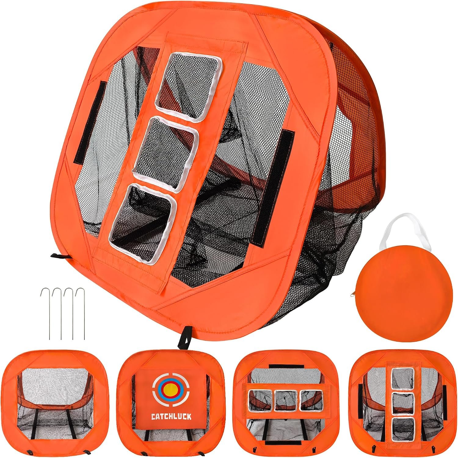 4-in-1 Golf Chipping Net with Carry Bag – Multi-Target Practice Net for Short Game, Backyard, Driving Range – Portable & Foldable Training Aid for Golfers