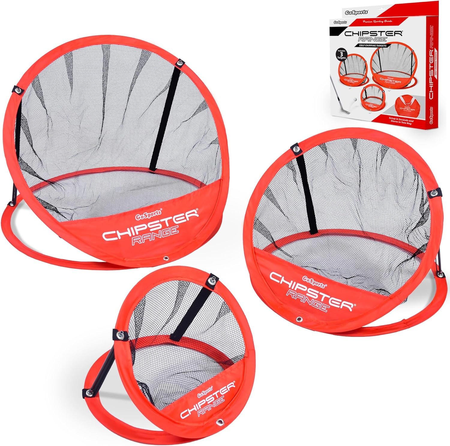 GoSports Chipster Pop-Up Golf Chipping Practice Net – Training Aid for Precision and Distance – Outdoor and Indoor Practice – Golf Gift