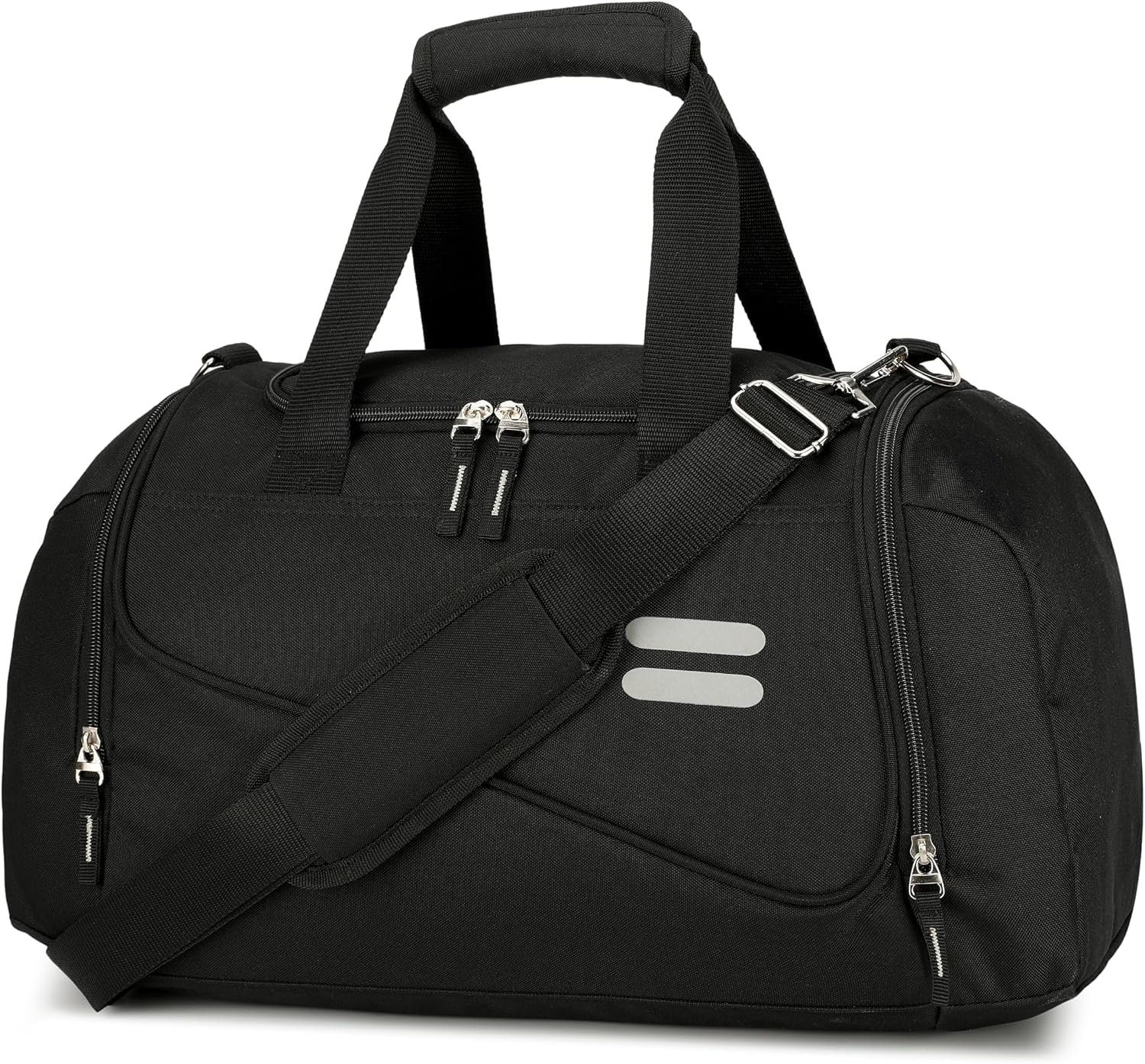 Urbanstand 35L Duffel Bag Unisex with Shoe Compartment, Black | 19″x10.5″x11″, tear-proof polyester, ventilated shoe pocket, trolley sleeve, multi pockets, fit gym, workout & short travel