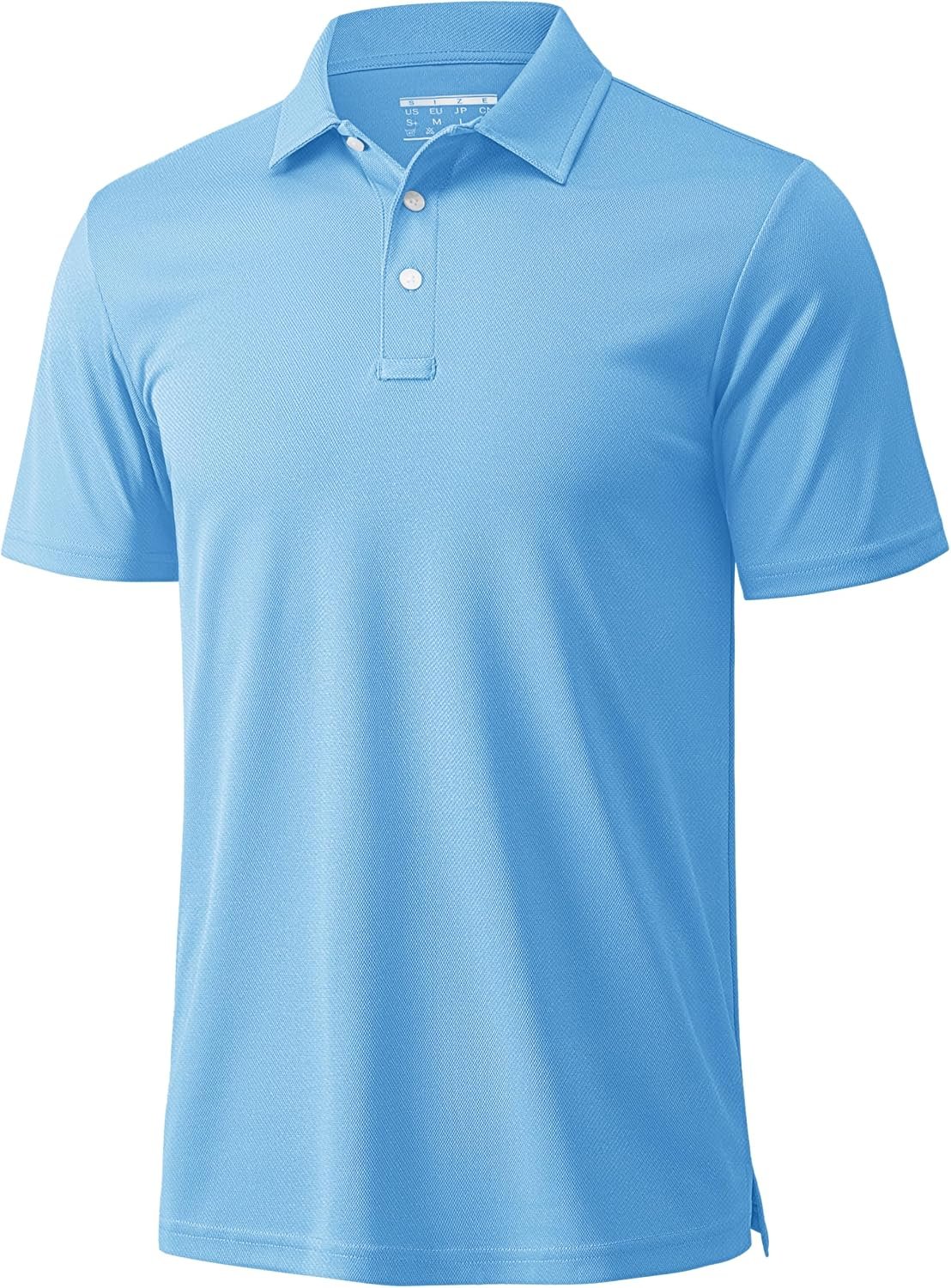 MAGCOMSEN Men’s Polo Shirts 3 Buttons Casual Work T Shirts Quick Dry Short Sleeve Golf Shirt Pique Jersey Outdoor Performance