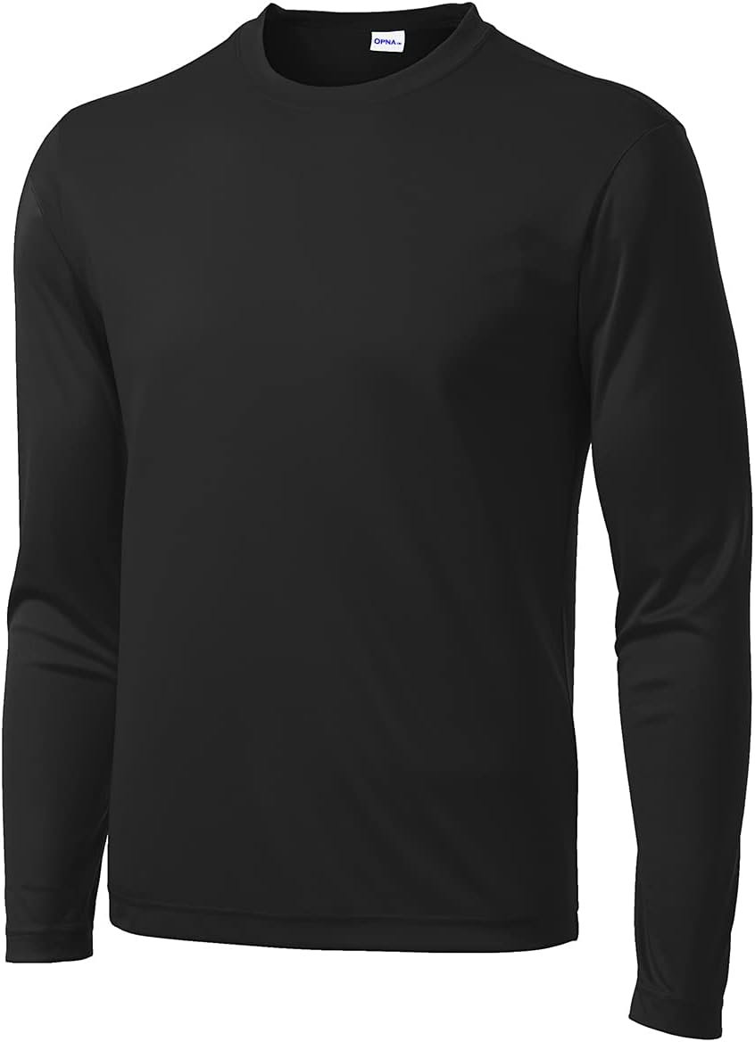 Men’s Long Sleeve Moisture Wicking Athletic Shirts, Dry Fit Long Sleeve UV Protection Shirts Men for Workout, Running, Hiking