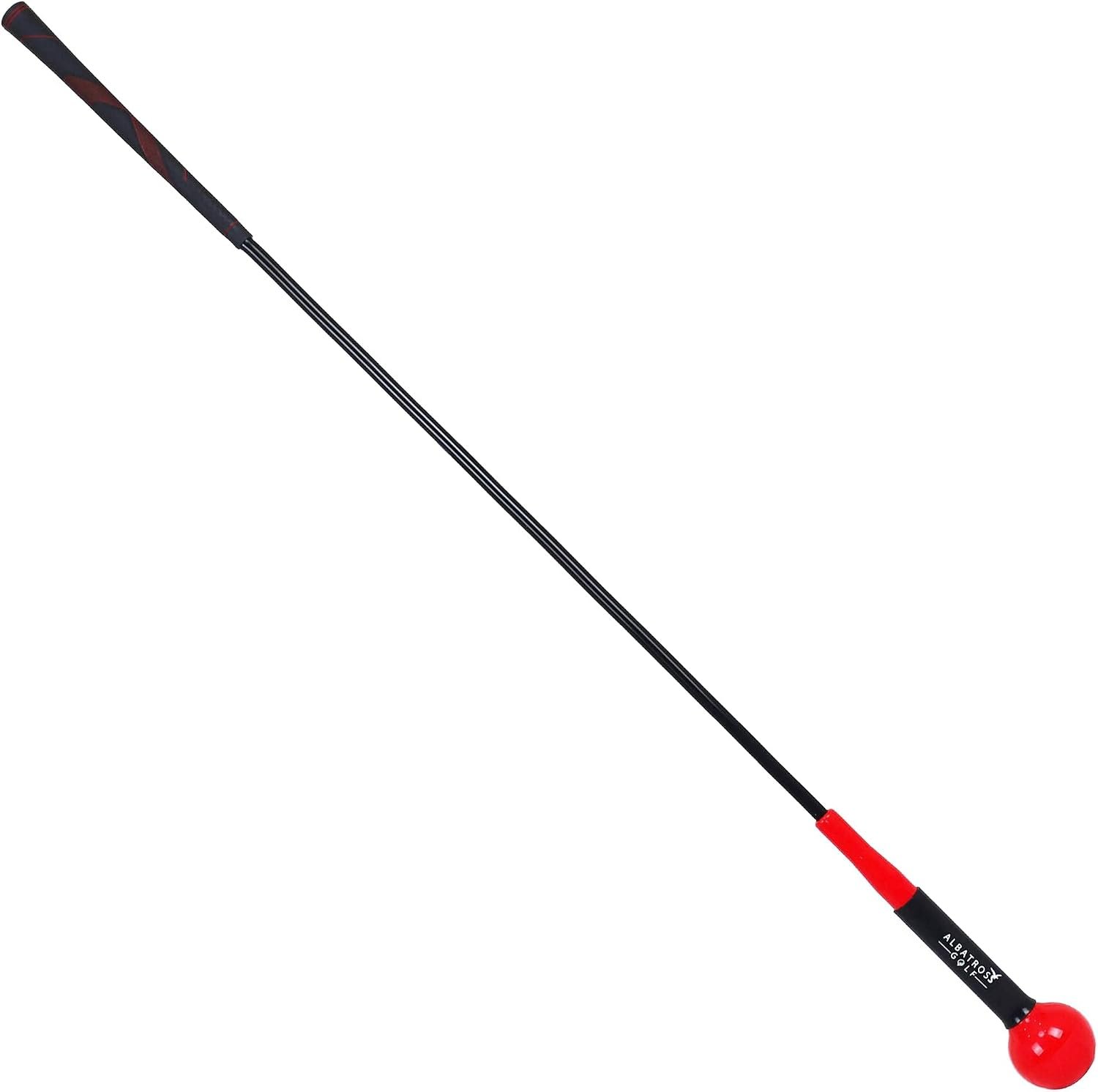 Fitvids 48 Inch Golf Swing Trainer Aid, Golf Swing Training Stick for Tempo, Rhythm, Balance and Power Training
