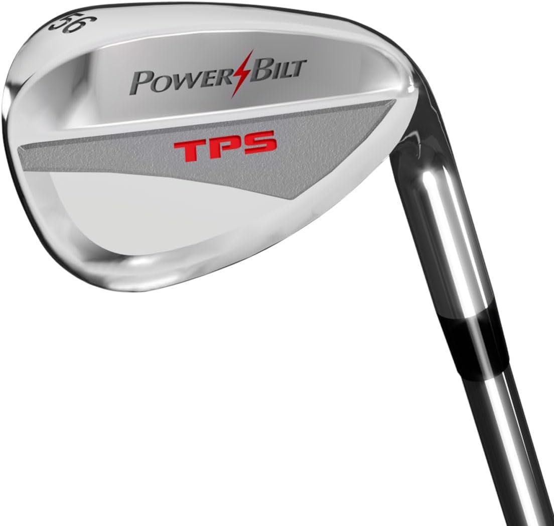 PowerBilt TPS Golf Wedges, Right & Left Hand, Individual 52 56 60 64 Degree Gap Sand Lob Golf Clubs for Men, High Toe Weighted