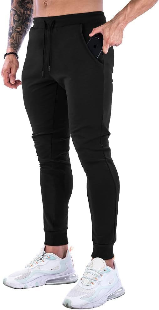 Wangdo Men’s Slim Joggers Gym Workout Pants,Sport Training Tapered Sweatpants,Casual Athletics Joggers for Running