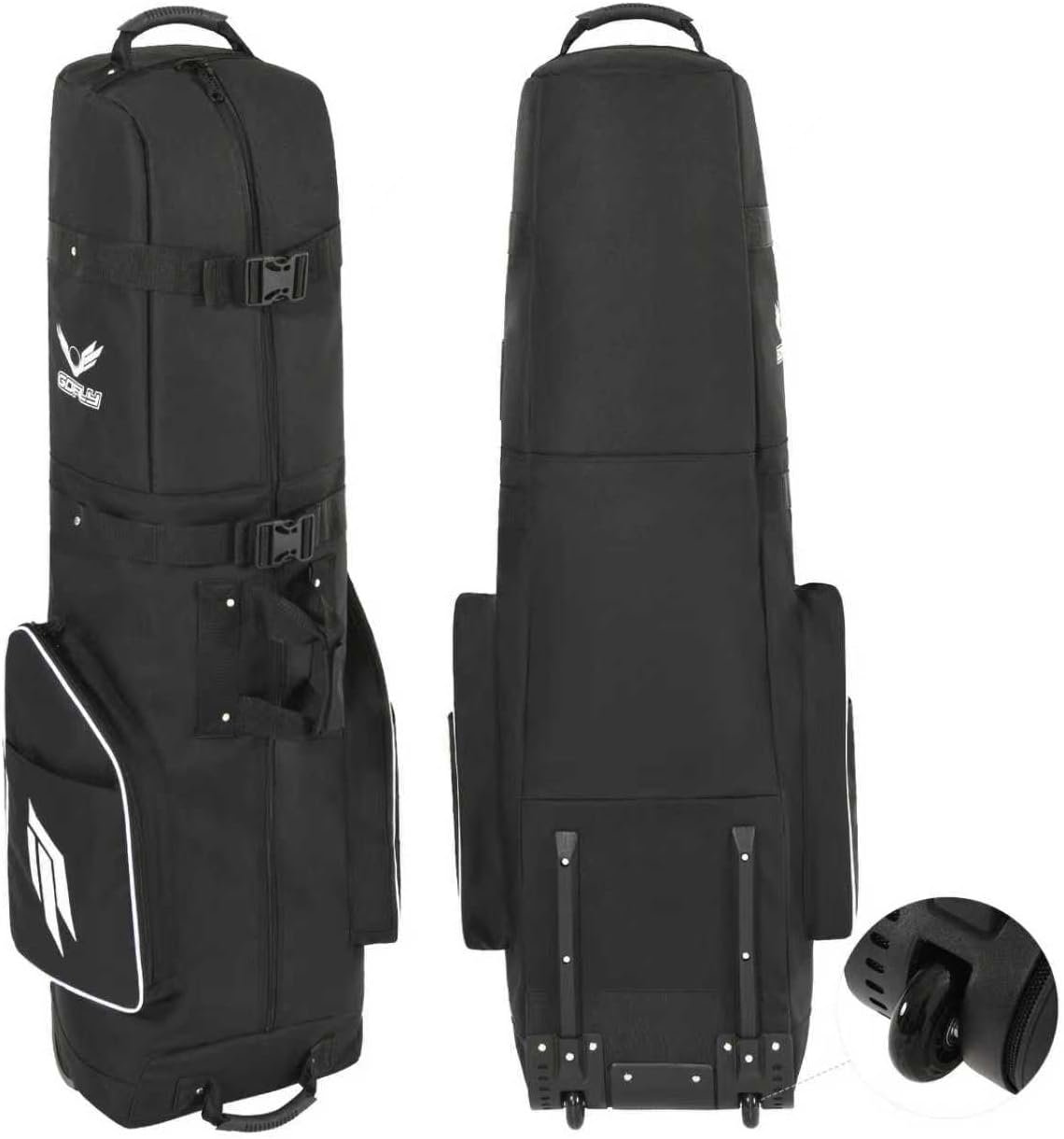 Gofly Golf Travel Bag for Airlines, Soft-Sided Golf Club Travel Bag | Golf Travel Bag with Wheels and Shoes Compartment, Wear-Resistant Waterproof 900D Polyester Oxford