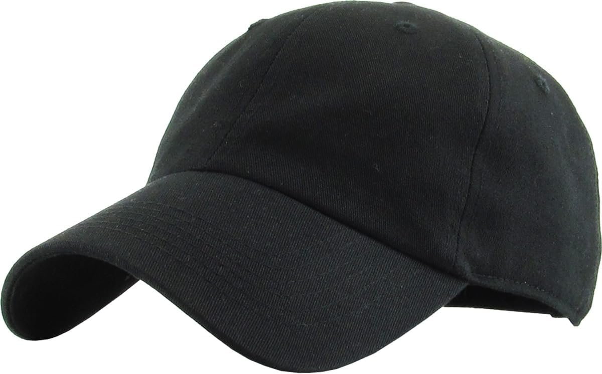 KBETHOS Classic Unisex Cotton Adjustable Low Crown Baseball Cap – Plain Dad Hat