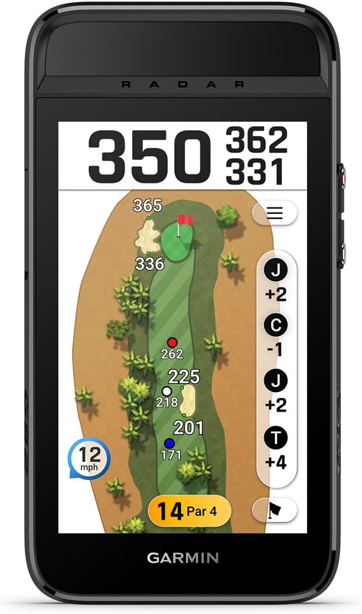 Garmin Approach® G82, Portable Golf Launch Monitor & Premium GPS Handheld | Large 5″ High-Resolution Touchscreen Display, Integrated Launch Monitor, Putting Metrics, 43,000+ Preloaded Courses