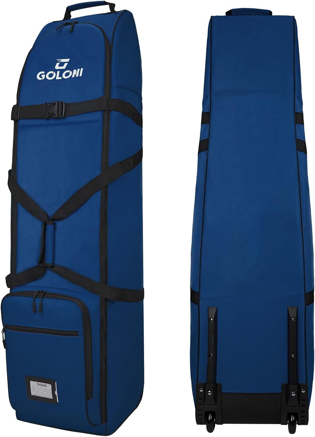 Golf Travel Bag with Wheels for Airlines, Heavy Duty Golf Club Travel Case, Water Resistant Golf Bag Cover for Air Travel, Portable Foldable Golf Luggage for Men Women