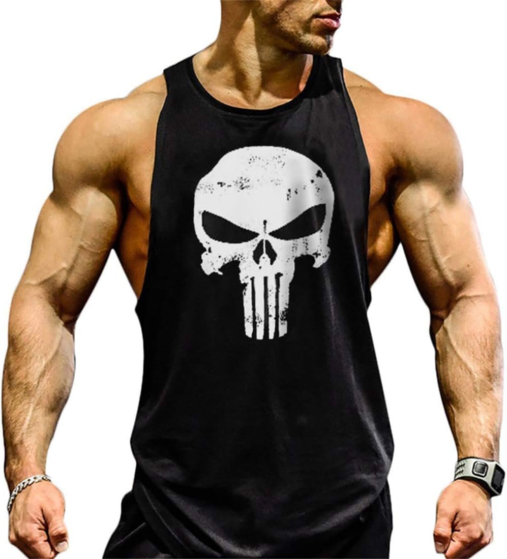 Lift Men’s Bodybuilding Gym Tank Tops Workout Stringer Sleeveless Shirts Vest Cotton
