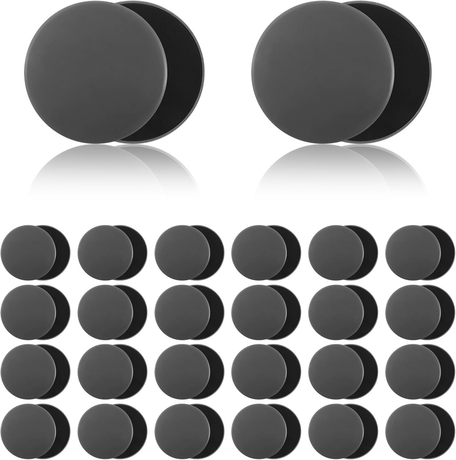 24 Pcs Core Sliders for Exercise – Dual Sided Workout Discs for Abdominal, Core Strength Training on Hard Floors & Carpets – Fitness Sliders Equipment for Gym, Home, Pilates, Yoga