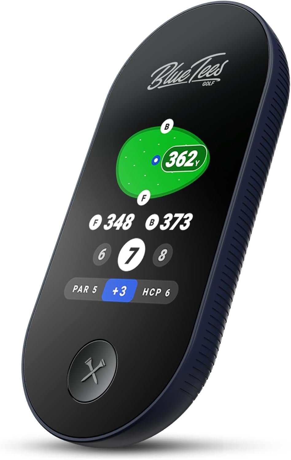 Blue Tees Golf Ringer – Magnetic Golf GPS Handheld, Touch Screen Display, Water Resistant Golf Distance Range Finder, 40,000+ Preloaded Courses, 10+ Hours Battery, Built-in Magnetic Strip