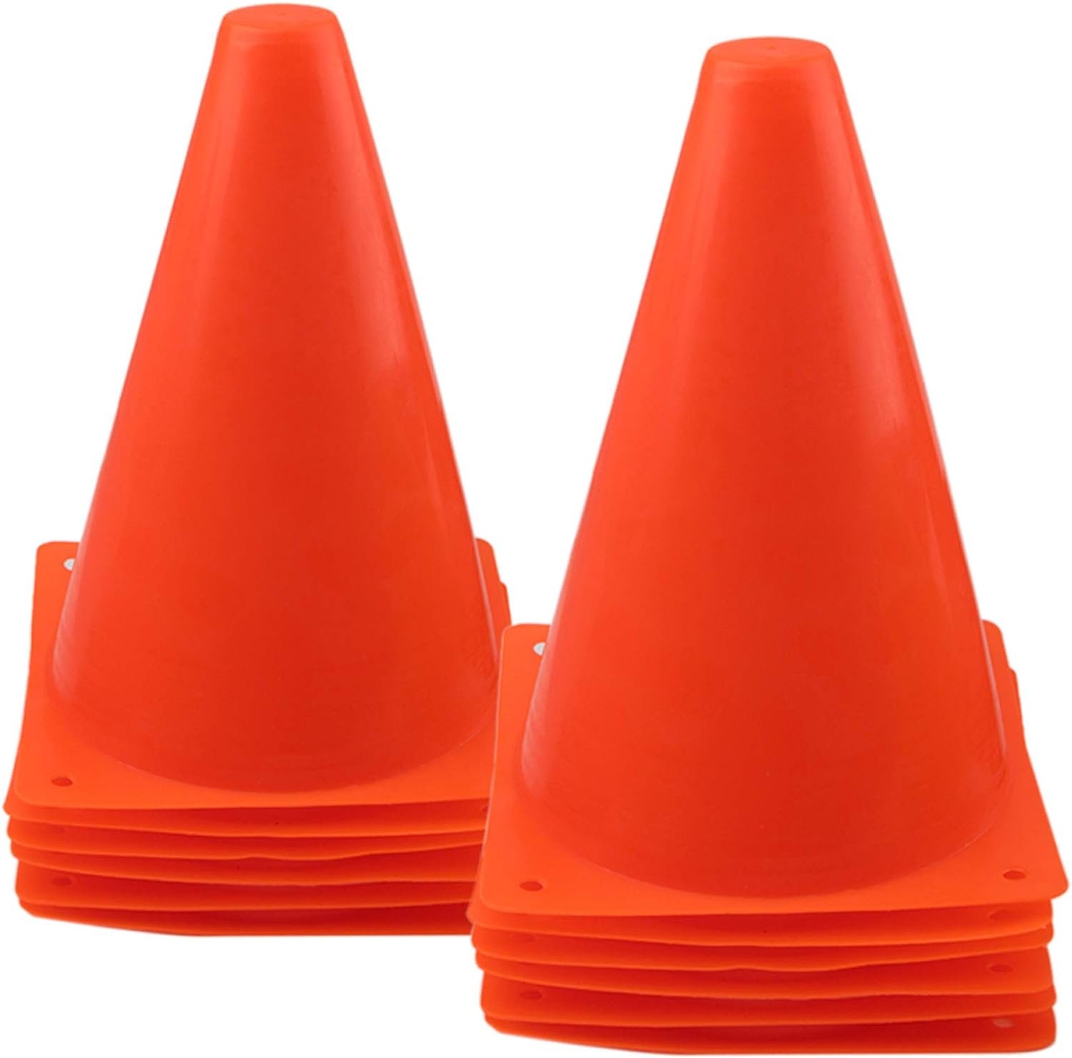 Mirepty 7 Inch Plastic Traffic Cones Sport Training Agility Marker Cone | for Soccer, Skating, Football, Basketball, Indoor and Outdoor Games