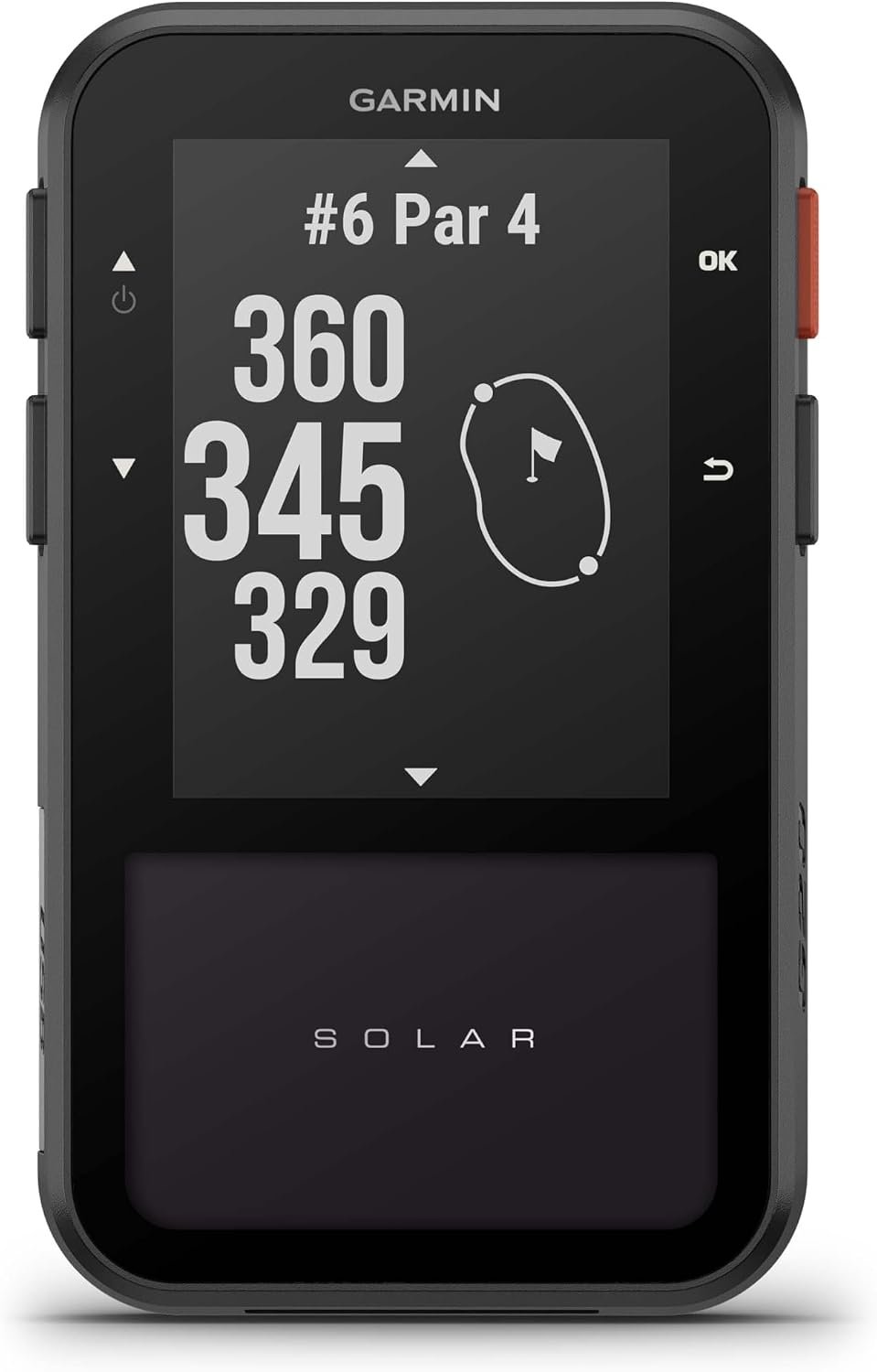 Garmin Approach® G20 Solar, GPS Golf Handheld | Solar Charging, Sunlight-Readable, High-Resolution Screen, Built-In Magnet, Large Numbers for Easy Reading