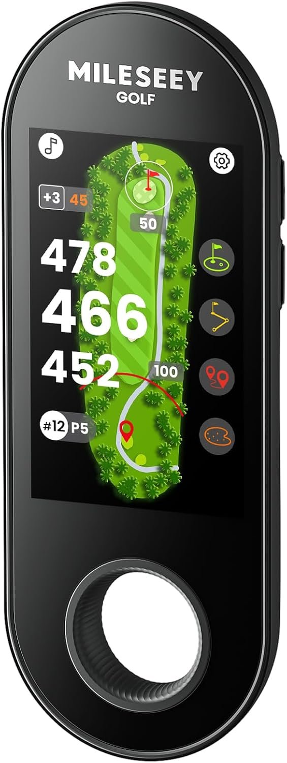 MILESEEY GeneSonic Go Golf GPS Handheld with 43K+ Courses (No Subscription) | Magnetic Golf Rangefinder Yardage Device, 3″ Full-Color Touchscreen, Layup/FCB/Hazard Distances, 10H Battery, IP67 Waterproof