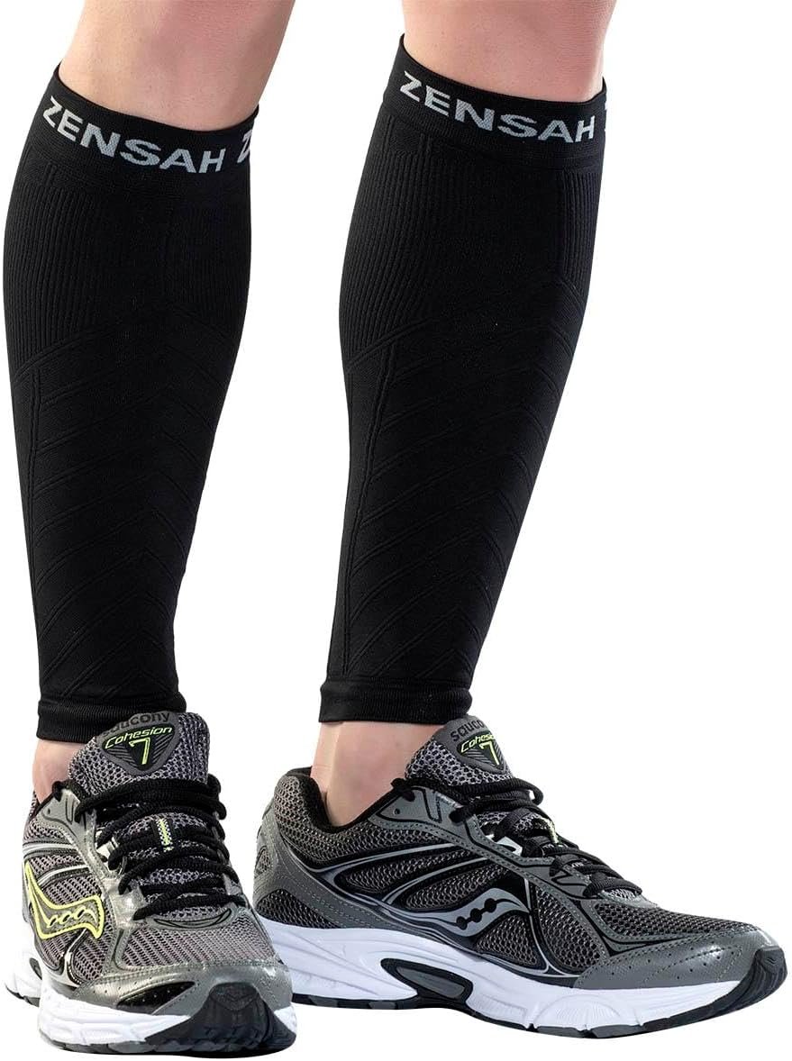 Zensah Running Leg Compression Sleeves – Shin Splint, Calf Compression Sleeve Men and Women
