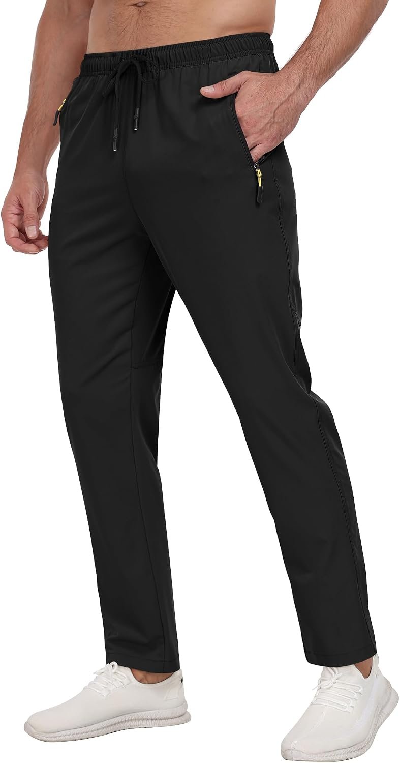 Zoofly Men’s Sweatpants Athletic Pants Breathable Quick Dry Water Resistant Jogger Track Pants Workout Hiking Pants