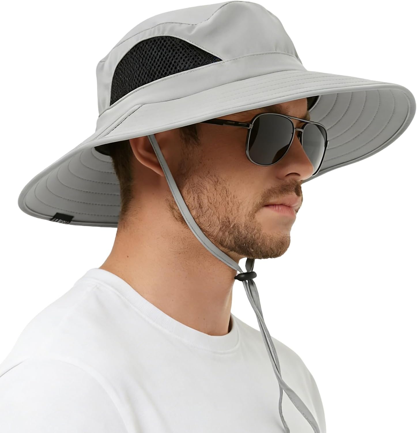 Wide Brim Sun Bucket Hat, Waterproof Boonie Hat for Men & Women | UPF 50+ UV Protection, Adjustable Fit, Chin Strap & Sweatband, Foldable Durable for Fishing Hiking Garden Beach