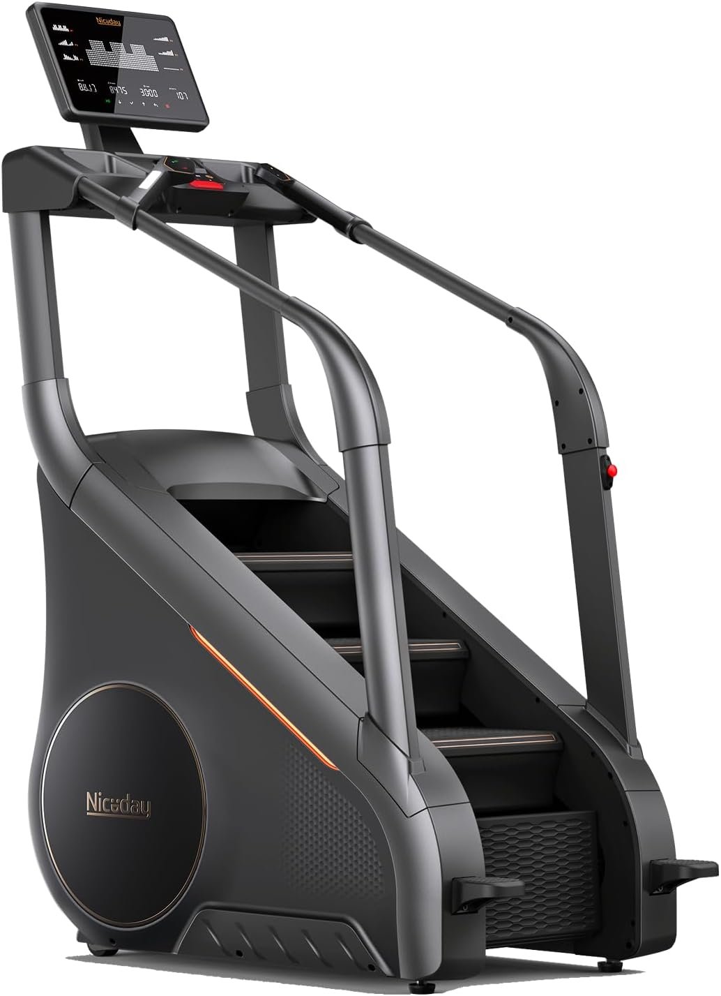 Niceday SC2 Stair Climber Master at Home with 25 Levels for 20-164 SPM | Stair Stepper with 6.9″ Natural Floating Step, Commercial Climber Machine stepmill with 397 lb Capacity, 15.6″ LED