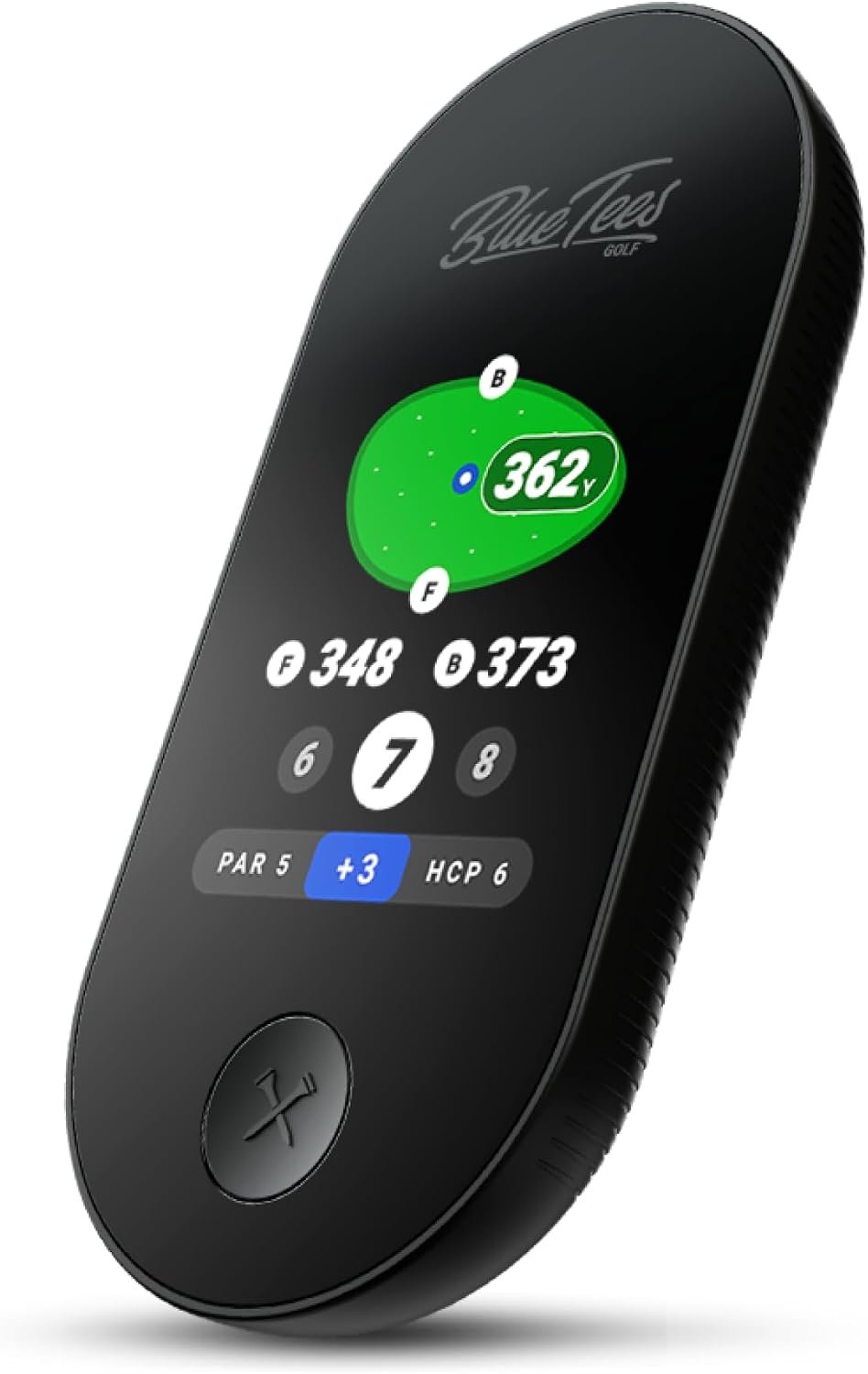 Blue Tees Golf Ringer – Magnetic Golf GPS Handheld, Touch Screen Display, Water Resistant Golf Distance Range Finder, 40,000+ Preloaded Courses, 10+ Hours Battery, Built-in Magnetic Strip