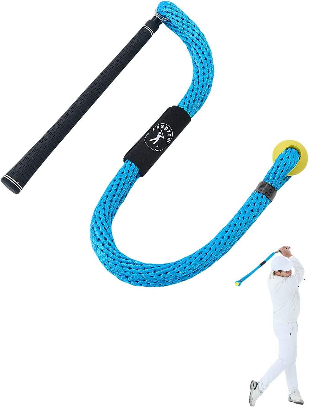 Golf Rope Swing Trainer, Professional Golf Swing Rope Training Aid to Improve Speed, Tempo, Rhythm, Flexibility and Strength, Golf Warm-Up Practice Equipment for Golfers of All Levels