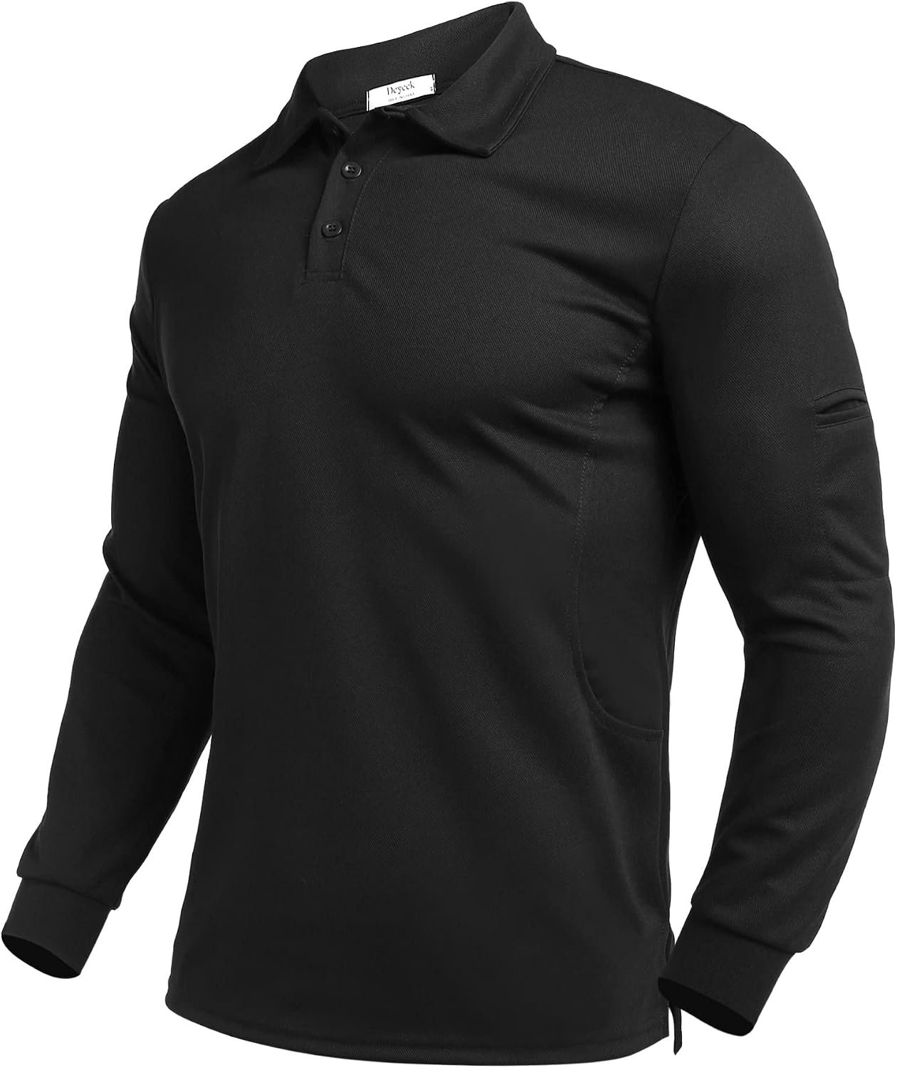 Deyeek Men’s Polo Shirts Long Sleeve Golf Polo Shirts for Men Quick Dry UPF 50+ Sun Protection Polos Casual Collared Shirts