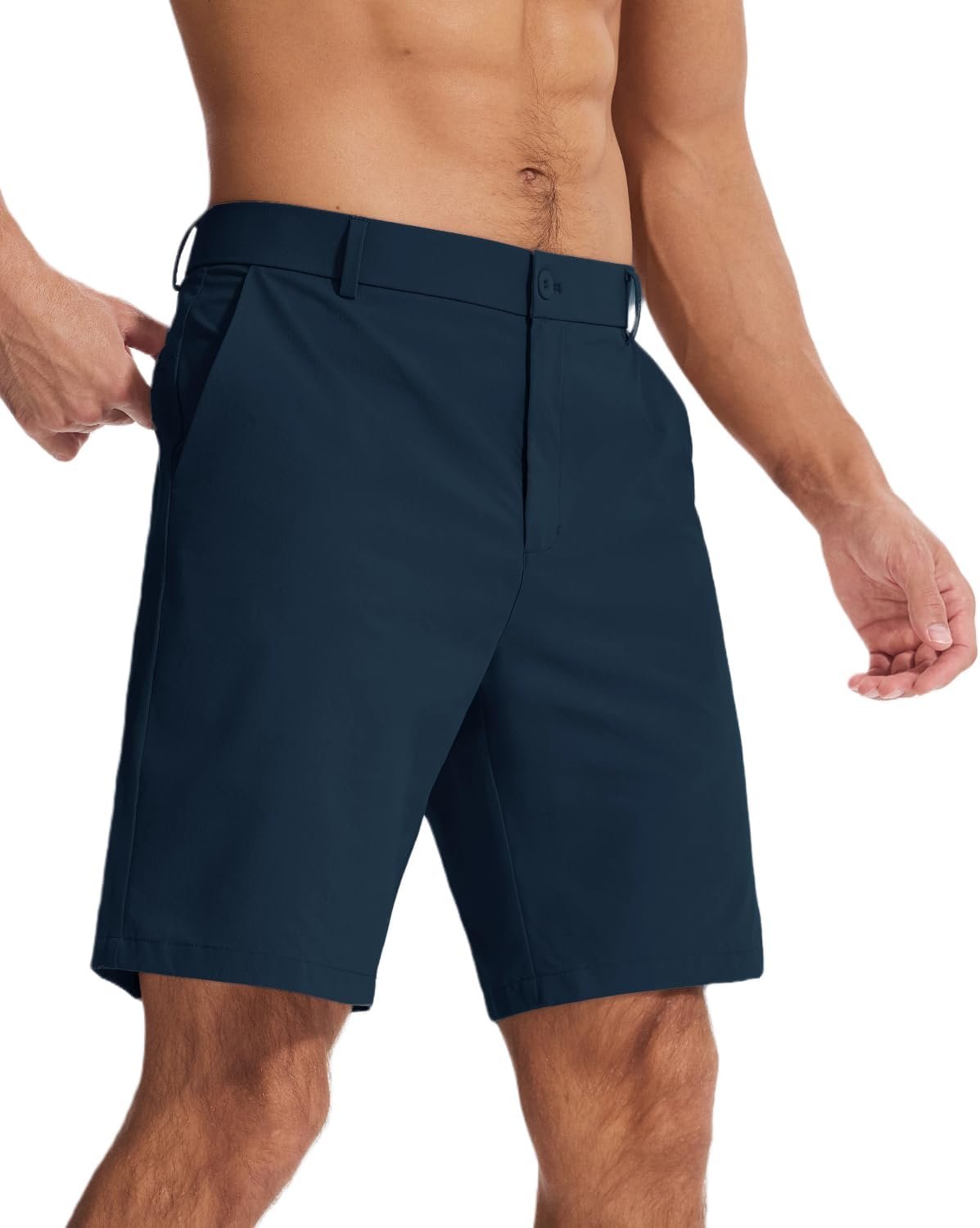 SNOWTEN Men’s Classic Fit 7/9/11 Inch Golf Shorts Basic Lightweight Stretch Hiking Casual Short with 2 Pockets and 1 Hidden