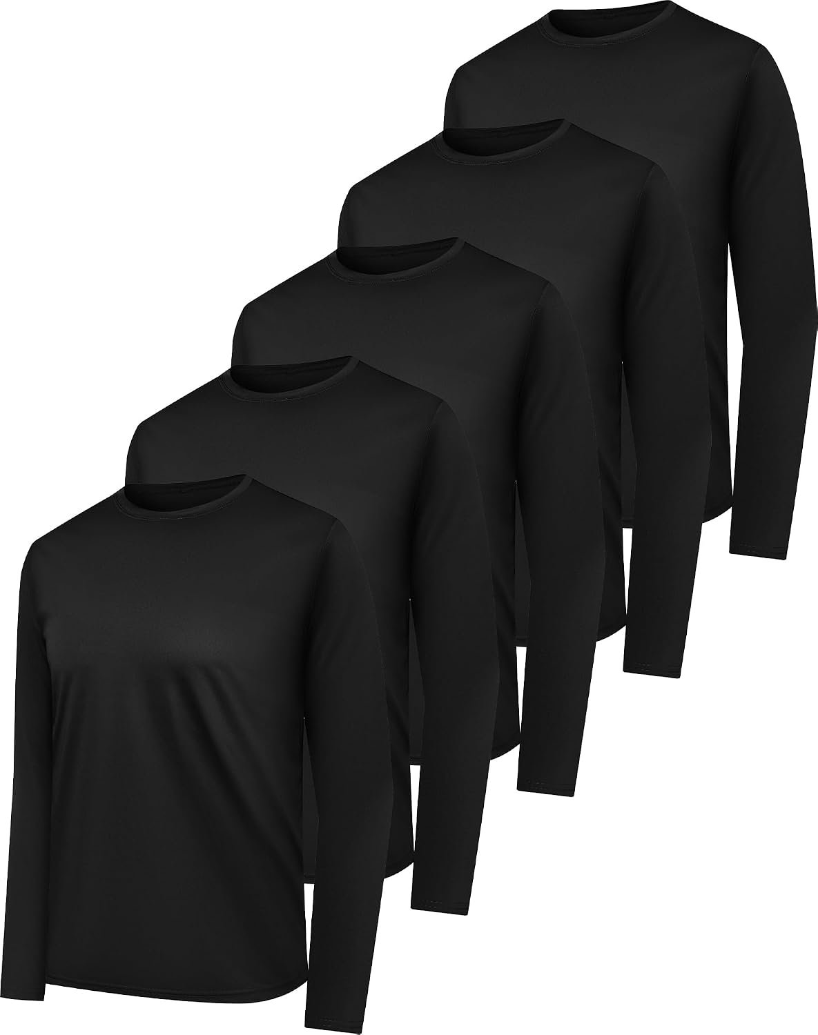 HovSiyla Long Sleeve Shirts for Men Moisture Wicking Mens Tee Shirts Workout Sun Protection T Shirt for Running