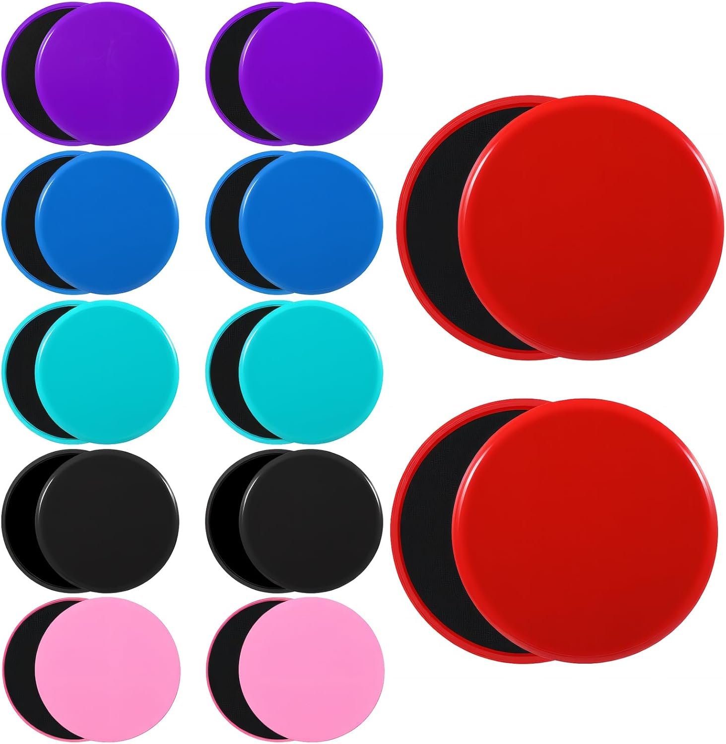 24 Pcs Core Sliders Bulk Exercise Glider Discs Gifts for Group Training Classes Fitness Slider Workout Dual Sided AB Pads for Gym, Home, Yoga, Pilates, Strengthen Abdomen, Burn Fat, Improve Balance