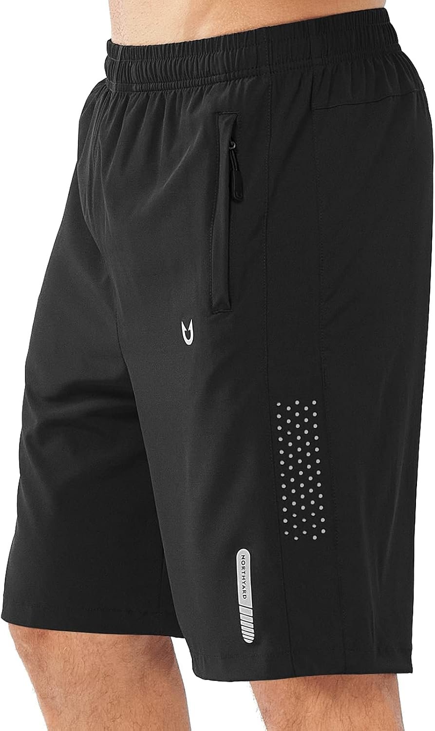 NORTHYARD Men’s Athletic Running Shorts Gym Workout 7″/9″/5″ Quick Dry Lightweight Sports Basketball Tennis 3 Zipper Pockets