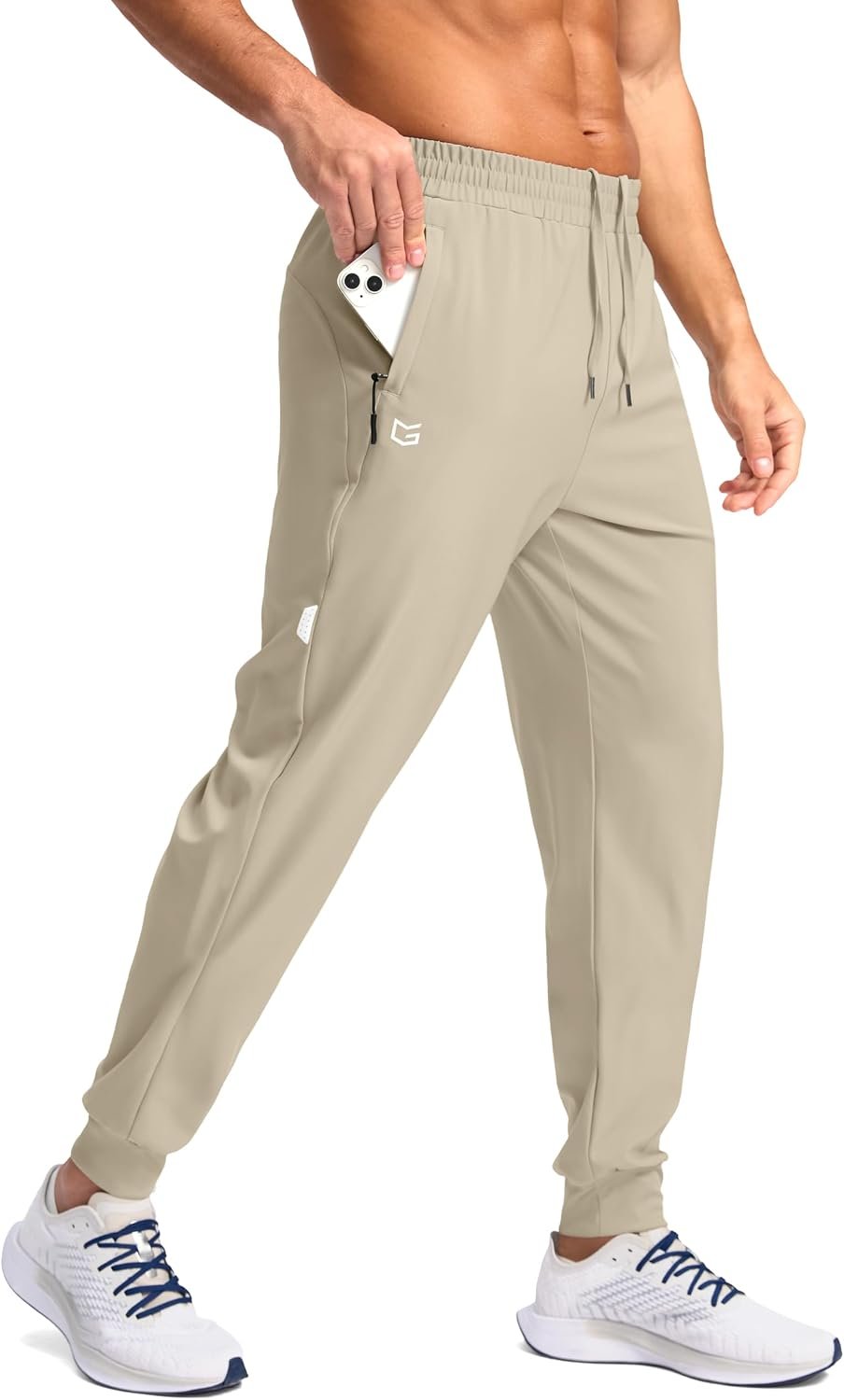 G Gradual Men’s Joggers with Zipper Pockets Lightweight Athletic Workout Pants Quick Dry Sweatpants for Men Running Hiking