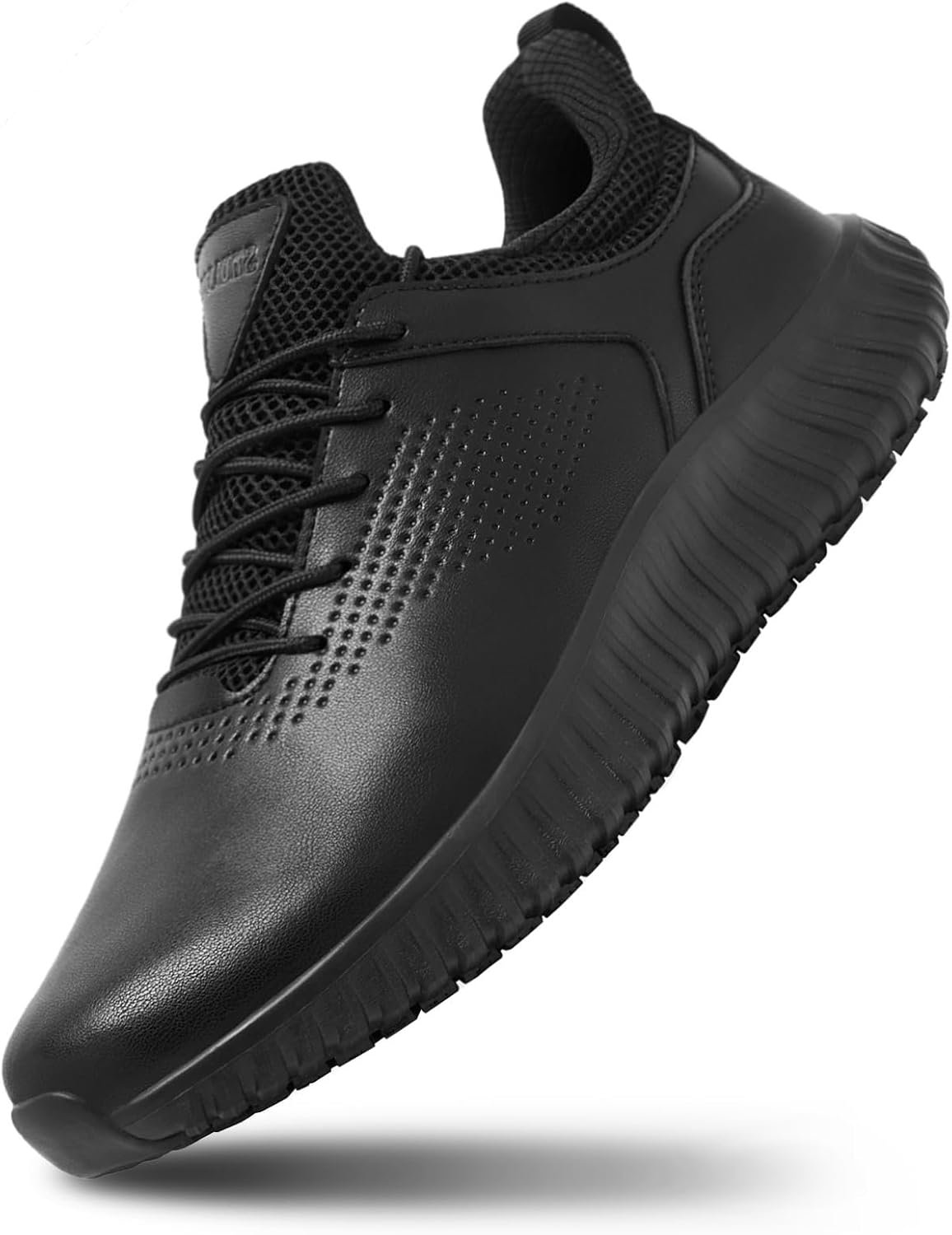 SHULOOK Men’s Non Slip Work Shoes Kitchen Restaurant Chef Sneakers Black | Waterproof Slip Resistant Food Service Slip On Walking Shoes Lightweight Comfortable Nursing Working Dress Footwear Lace Up