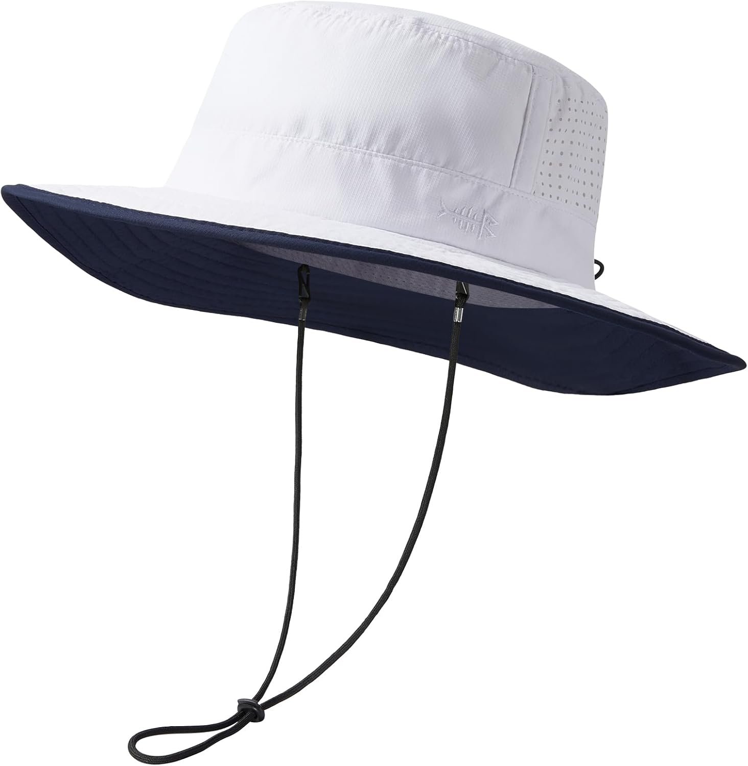BASSDASH UPF 50+ Water-Resistant Fishing Bucket Hat with Laser Perforated Mesh Adjustable for Men Women Outdoor Hiking