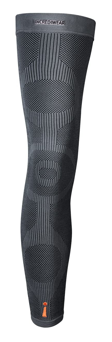 Incrediwear Leg Sleeve – Infrared Full Leg Sleeves for Women and Men Supporting Pain Relief, Swelling, Muscle Recovery, Post-Op, Lymphedema, ACL Recovery (Charcoal, Small)