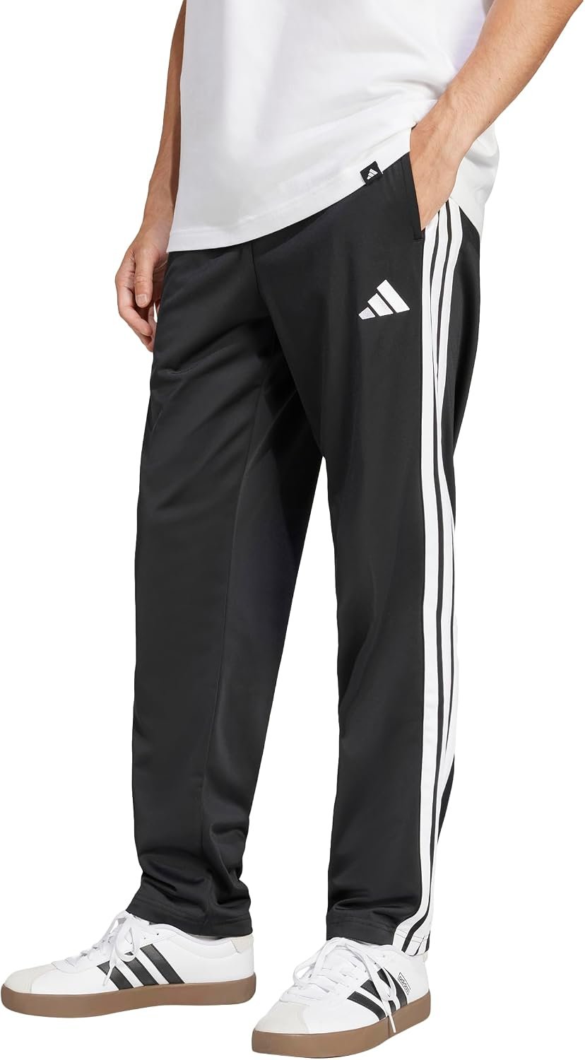 adidas Men’s 3-Stripes Tricot Open Hem Track Pants