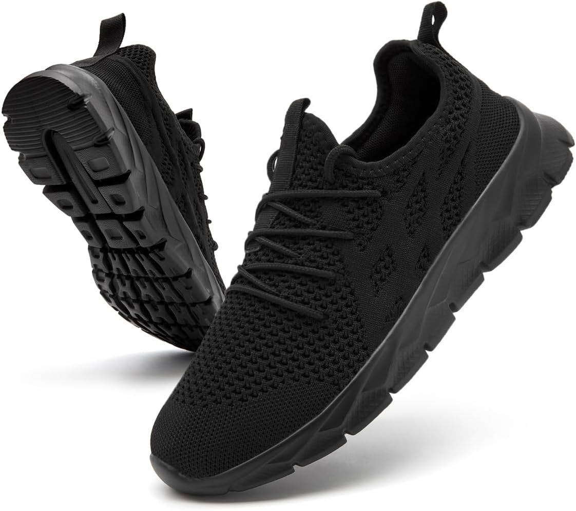 DLWKIPV Mens Running Shoes Sneakers Non Slip Slip On Tennis Lightweight Athletic Cushioned Comfort for Walking Gym Fitness & Daily Training Leisure Sports