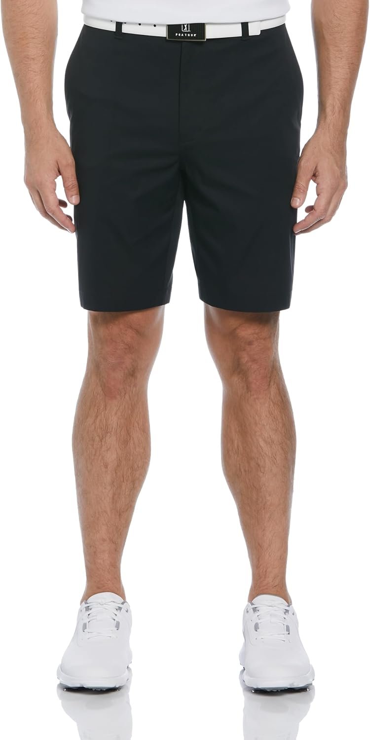 PGA Tour Men’s 9″ Flat Front Golf Shorts with Active Waistband (Size 30-44 Big & Tall)