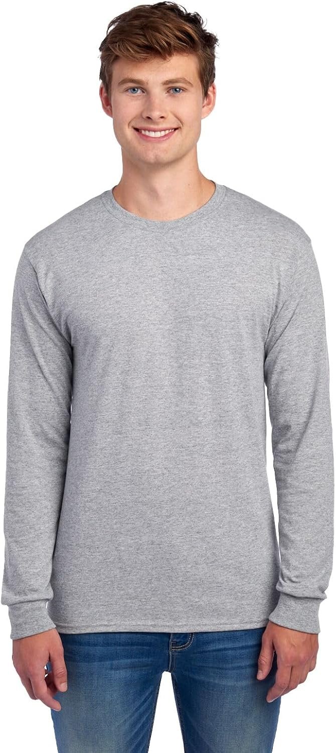 Jerzees Mens Dri-Power Cotton Blend Long Sleeve Tees, Moisture Wicking, Odor Protection, UPF 30+, Sizes S-3x